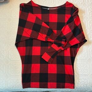 Buffalo check red and black plaid Christmas shirt